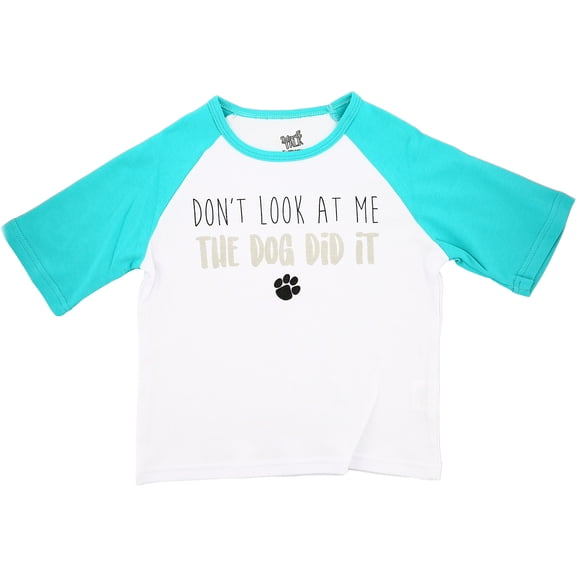 Pavilion Gift Company - Dog Did It - 3T 3/4 Length Teal Sleeve Shirt