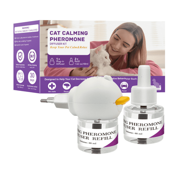 Dog Diffuser, Dog Calming Diffuser, Diffuser to Calm Dogs, 48Ml, Diffuser Refill, Plug in Diffuser, Thunder Storm Panic Reduction, 1 Set