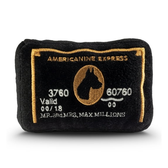 Dog Diggin Designs Credit Card Collection | Unique Squeaky Parody Plush Dog Toys – Don’t Leave Home Without It