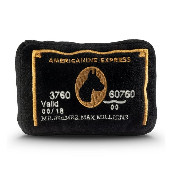 Dog Diggin Designs Credit Card Collection | Unique Squeaky Parody Plush Dog Toys – Don’t Leave Home Without It