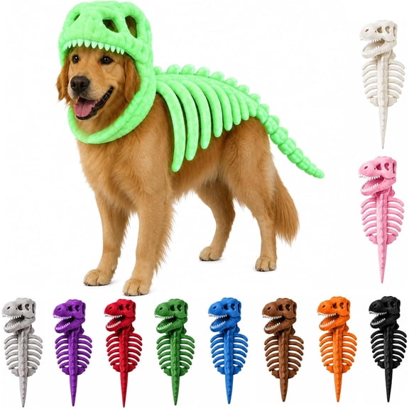 Dog Dinosaur Costume, Glow in the Dark Dinosaur Halloween Costume for Dogs 35inch