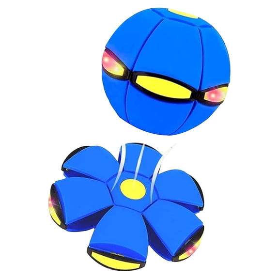 Dog Disc Ball,Portable Interactive Flying Saucer Ball,Pet Toy Flying Saucer Ball with 3 Light for Dogs,Dog Toy Outdoor Toy Doggy Disc Ball,Outdoor Games(Dark Blue)