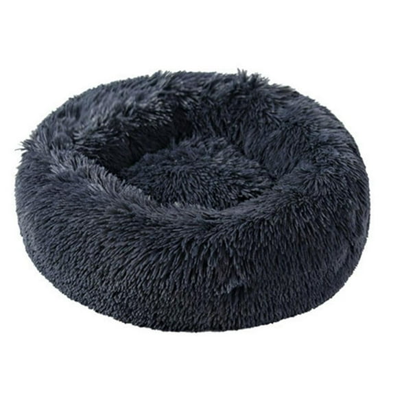 Dog Donut Bed, Calming Dog Bed for Small Dogs Comfortable Pet Bed Faux Fur Donut Cuddler, 15.6 Inches Round Fluffy for Large Dogs, Anti-Anxiety Plush, Machine Washable