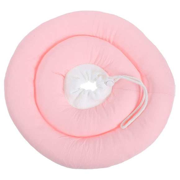 Dog Donut Collar after Surgery Straight-tube Decoration Ordinary Lids Pink