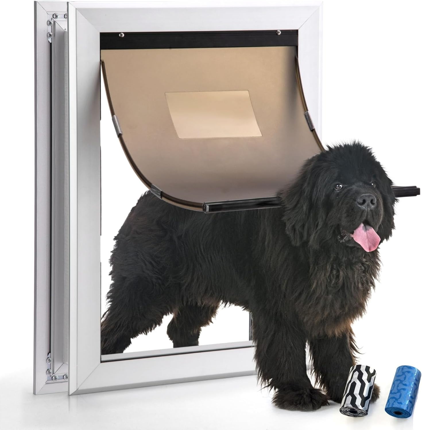 XL Dog Doors For Large Dogs, Extra Large Dog Door With Magnetic Double Flap Premium Aluminum Giant Dog Door With Lockable Handle Extreme Weather Pet Door Easy To Install XL Dog Doors For Large Dogs, Extra Large Dog Door With Magnetic Double Flap Premium Aluminum Giant Dog Door With Lockable Handle Extreme Weather Pet Door Easy To Install