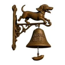 Dog Door Bell, Vintage Witch Dachshund Welcome Doorbell Decorative, Funny Shop Keepers Bell Hanging Ornament for Front Door, Porch, Home