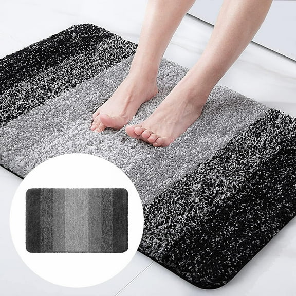 Dog Door Mat For Muddy Absorbs And Dirt Low Profile Entryway Mat With Non Slip Backing Mud Mat For Dogs Entry Indoor Doormat For Inside Floor (30X20 Inches Grey),1×Bedroom Carpet Bathroom Door Mat