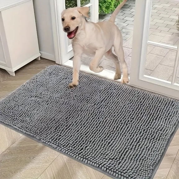 Dog Door Mat for Muddy Paws, Absorbs Moisture and Dirt, Non-Slip Washable Mat, Quick Dry Microfiber, Mud Mat for Dogs, Entry Indoor Door Mat for Inside Floor