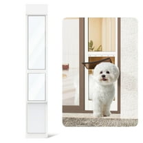 Dog Door for Sliding Glass Door, Adjustable Height 75 4/5" to 80 3/10" Sliding Door Dog Door Insert, Suitable for Small Dogs Up to 40 lbs, Medium