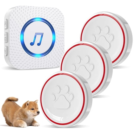 ChunHee Smart Dog Doorbell with 3 Buttons, Custom Ringtones & Adjustable Volume, Dog Potty Training Bell for Indoor Use (2025 New Version)