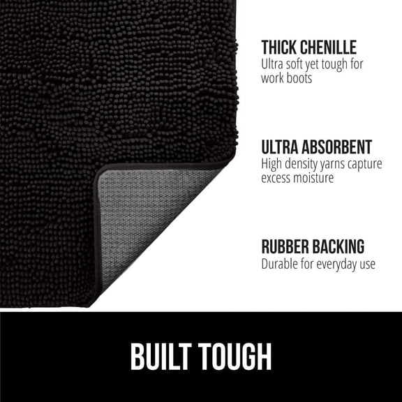 Dog Doormat, Absorbent Doormats for Muddy Dogs Paws, 60x36 Machine Washable Soakstopper Rugs, Cleaner Floors, US Designed Pet Bed Door Mat, Indoor Entrance Pets Rug, Black