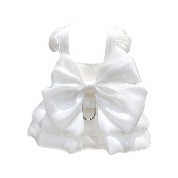 Dog Dress For Small By Wedding Style | Pet Clothes For Indoor Outdoor Use With D Ring Bow Tutu Skirt For Small Dogs And Cats