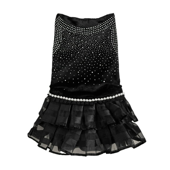 Dog Dress High Elasticity Lace Edge Cupcake Skirt Pet Vest Puppy Sleeveless Clothes for Outdoor