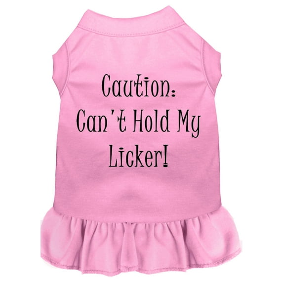 Dog Dress, Pet Dog Cat Dress Screen Printed, "Can't Hold My Licker"