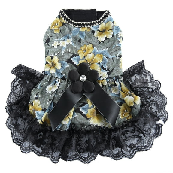 Dog Dress Puppy Skirt Dog Princess Dresses Wedding Lace Edge Dress Luxury Bow Dog Dresses Costume for Small Dogs Girl Cat