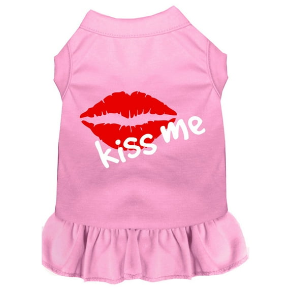 Dog Dress, Screen Printed, "Kiss Me"