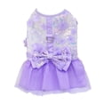 thumbnail image 1 of Dog Dress with Leash Ring, Princess Skirt Bow Pet Dress for Small Dog Puppy Cat, 1 of 7