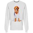 thumbnail image 1 of Dog Dressed As A Doctor   Sweatshirt Men -Image by Shutterstock, Male Large, 1 of 2