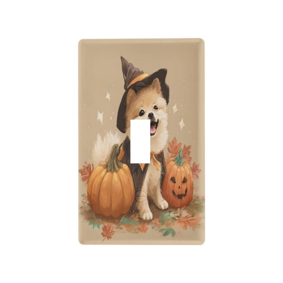 Dog Dressed in Halloween Costumes Light Switch Cover Switch Plate Outlet Cover Plug Cover for Electrical Outlet