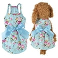 thumbnail image 1 of Dog Dresses Cat Skirt Solid Color Dog Clothes Summer Sleeveless Puppy Girl Clothes for Small Pet Dogs Cats (Blue, XL), 1 of 6