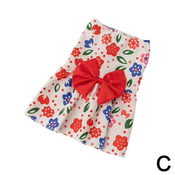 Dog Dresses for Dogs,Floral Puppy Pet Princess Bowknot Dress,Cute Doggie Summer Outfits Clothes,Dog Dress Bowknot,Princess Clothes Pet Doggy Outfits Spring Summer Breathable Dresses H5C3