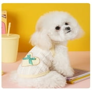 Dog Dresses, Puppy Princess Dresses with Sweet Bowknot, Cute Dog Clothes for Small Dogs Girl for Spring Summer,Yellow S