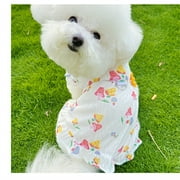 Dog Dresses for Small Dogs Girl Female Dog Clothes Cat Clothes Cat Dress Cute Small Summer Clothes Sunflower Decor Printed Mushroom Dog Birthday Outfit Small Puppy Clothes,XS