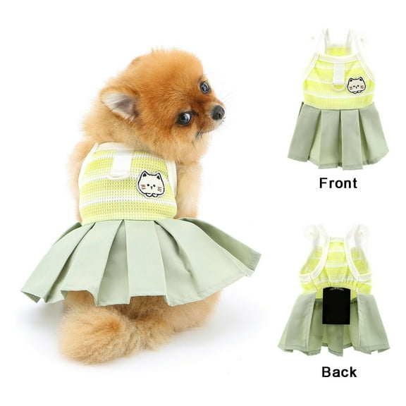 Dog Dresses for Small Dogs, Summer Princess Dress with Leash Ring, Cute Puppy Clothes Skirt, Soft Breathable Sundress Pullover Female Pet Cat Dresses Doggie Chihuahua Apparel, Multicolor, S