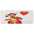 thumbnail image 1 of Dog Driver Kitchen Mat, Romantic Chihuahua with Balloon Rose Flower Valentines Love Date Celebration, Plush Decorative Kitchen Mat with Non Slip Backing, 47" X 19", Multicolor, by Ambesonne, 1 of 1