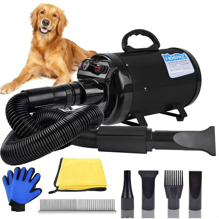 4.5HP Pet Grooming Dryer, Adjustable Speed & Temp, with Nozzles