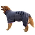 thumbnail image 1 of Dog Drying Coat Fast Drying Dog Towel Robe Microfiber Dog Drying Bag Super Absorbent Pet Bathrobe, Adjustable Collar & Belly Strap Bath Robe Towel, 1 of 7