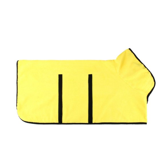 Dog Drying Coat, Super Absorbent Dog Bathrobe Towel for Cold Weather, Beach, Pool, Microfibre Fast Drying Pet Dog Bath Robe for Dogs(M, Yellow)