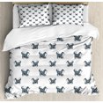 thumbnail image 1 of Dog Duvet Cover Set Queen Size, Husky Puppy Siberian Energetic Pet Alaskan Origin Sketch Style Cartoon Cold, Decorative 3 Piece Bedding Set with 2 Pillow Shams, Blue Grey Black White, by Ambesonne, 1 of 3