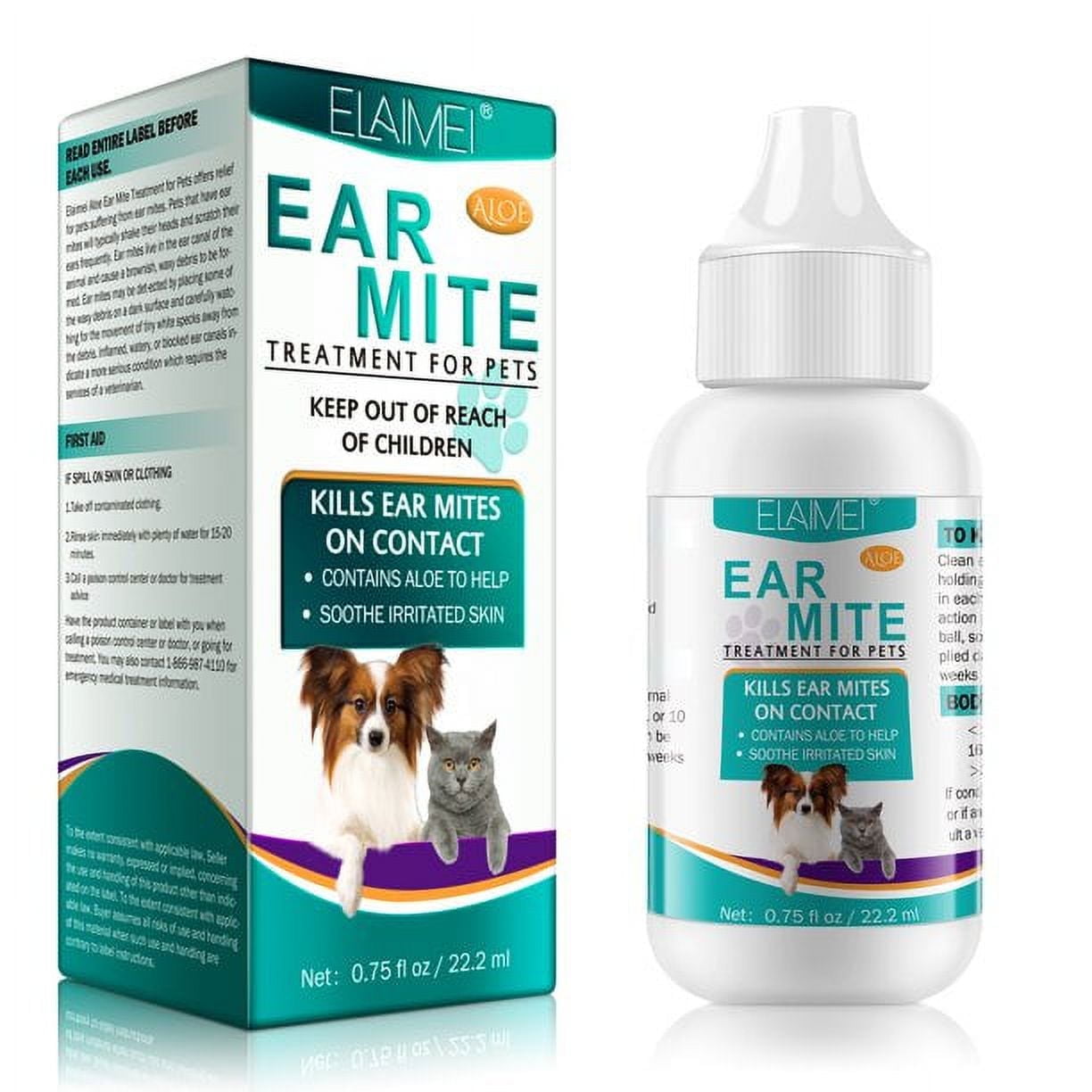 Dog Ear Cleaner,Dogs Ear Mite Cleaning Oil,Softens The Ear Canal