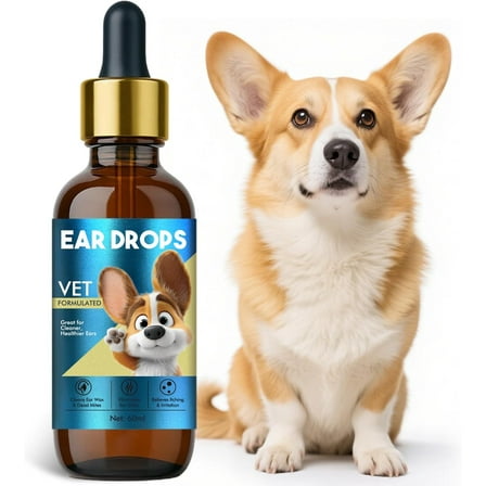 Dog Ear Cleaner Solution, Ear Cleaner for Dogs and Cats, 60ML