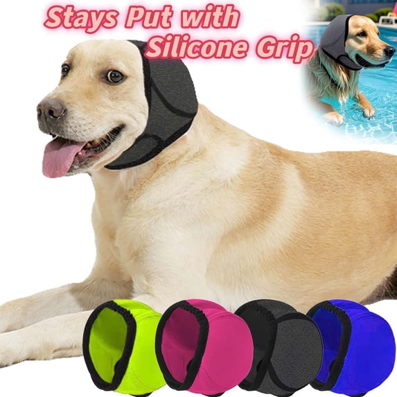 Dog Ear Cover, Swimming Waterproof Dog Ear Caps, Calming Large Dog Ears Cover, Pet Shower Muffs for Ear Protection for Bath for Grooming