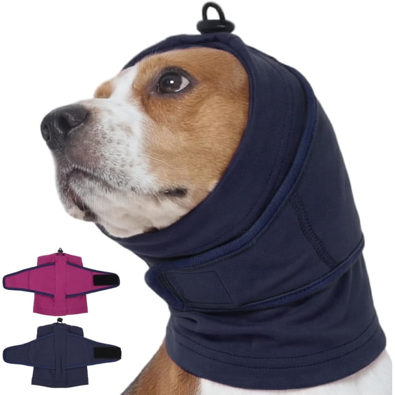 Dog Ear Muffs For Fireworks & Thunderstorm, Soft Dog Ear Covers For Bath Grooming, Head Wrap For Ear Hematoma for Vet Visit, Adjustable Quiet Ears for Dogs Noise Protection for Vacuum