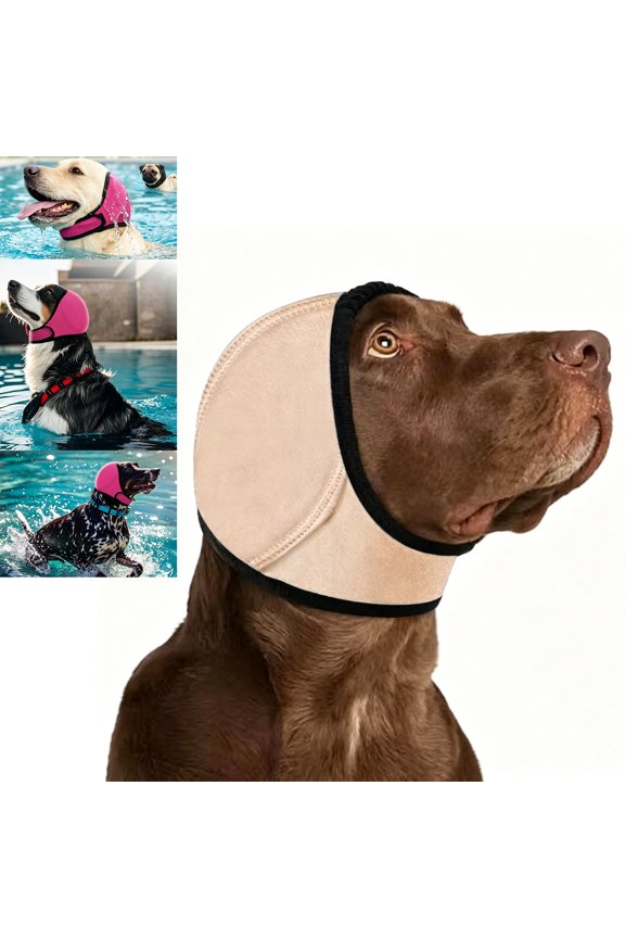 Dog Ear Muffs Noise Protection,Noise Cancelling Ear Wrap,Waterproof Adjustable Anti Stripping Ear Tips for Grooming,Blow Dry,Thunder