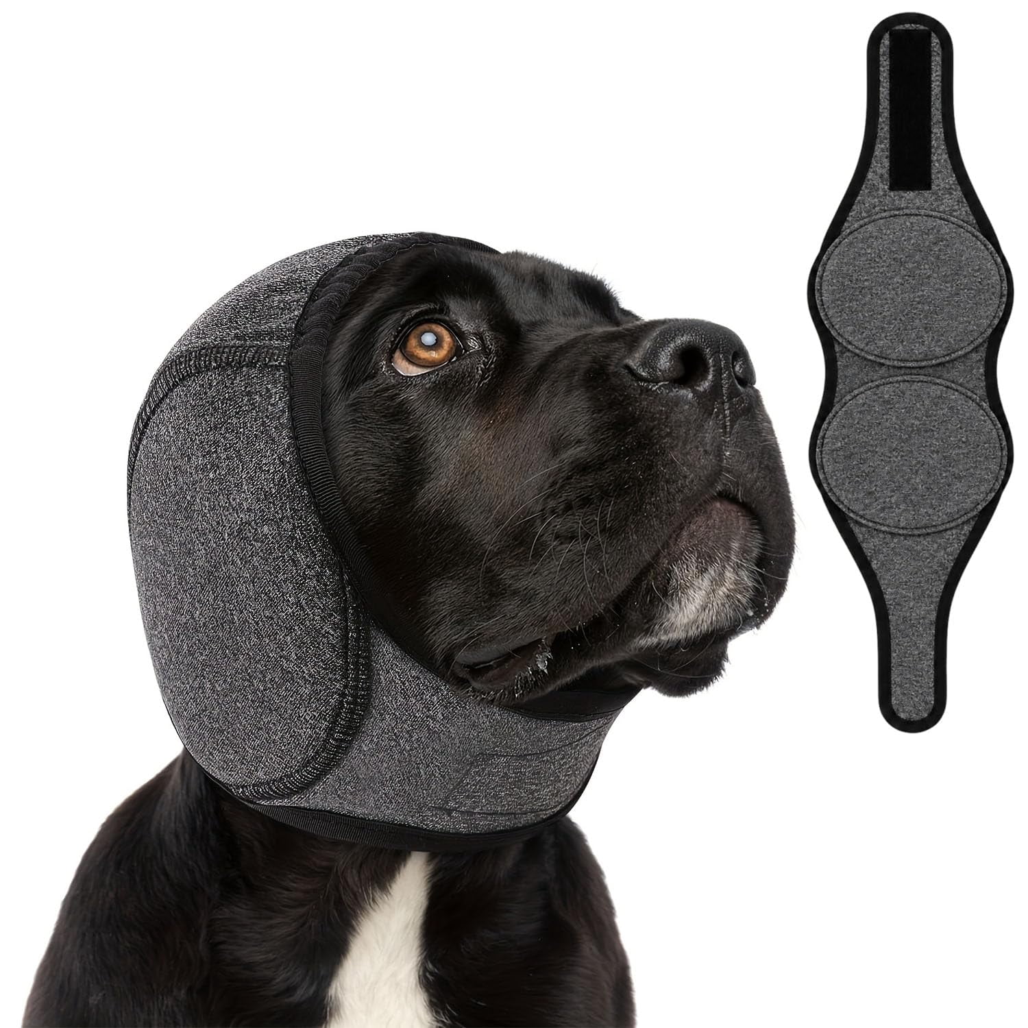Dog Ear Muffs Noise Protection, Noise Reducing Ear Wrap with Adjustable ...