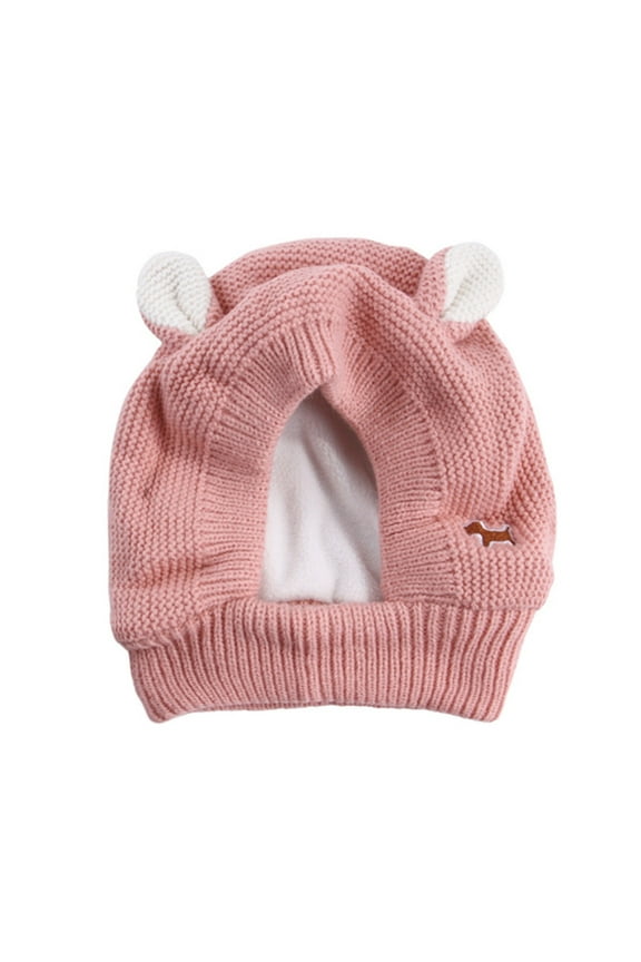 Dog Ear Muffs Noise Protection, Winter Neck And Ear Warmer Hood For Pet, Dogs Stress & Anxiety Relief Hood Warm Dog Knitted Hat