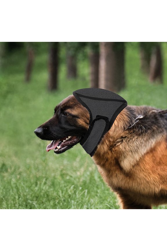 Dog Ear Muffs, No Shake Ear Wrap for Hematoma, Bathing, Drying & Noise Protection Anxiety Relief, Elastic Waterproof Ear Protector with Calming Design