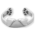 thumbnail image 1 of Dog Ear and Paw Wrap Ring Sterling Silver, Small Fits Sizes 4-6, 1 of 1