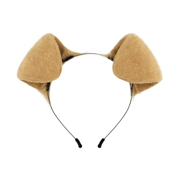 Dog Ears and Tail Set Plush Furry Ears Headband Halloween Party Costume Tail Fancy-Dress Cosplay Props