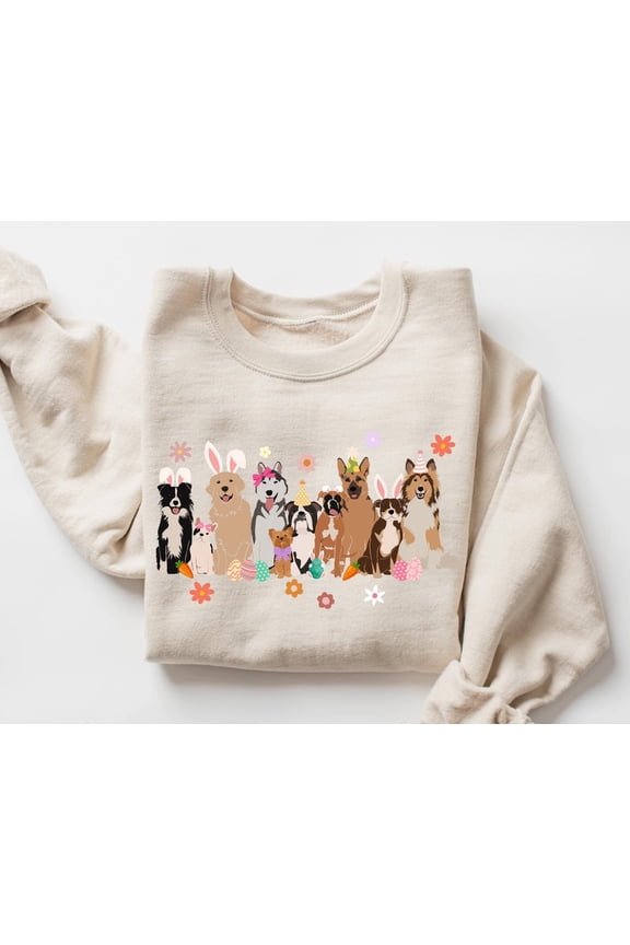 Dog Easter Shirt, Easter Sweatshirt, Easter Dog Sweater, Dog Easter Outfit, Cute Easter Shirt, Easter Dog, Womens Easter Shirt All Size S-5Xl
