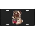thumbnail image 1 of Dog Eating Ramen License Plate Novelty Metal Plate Vanity Tag Aluminum Car Front License Plate Decor 6x12 Inch, 1 of 8