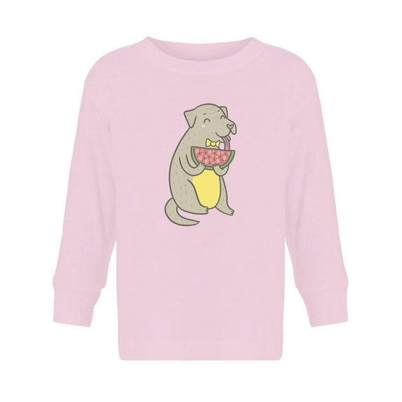 Dog Eating Waterme Long Sleeve Toddler -Image by Shutterstock, 3 Toddler
