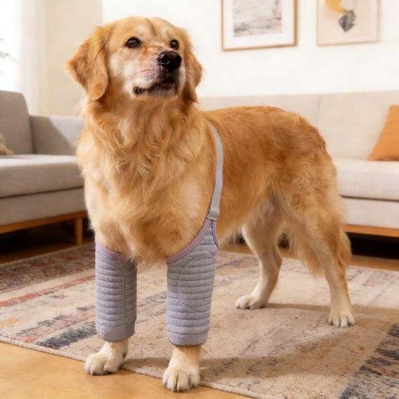 Dog Elbow Pads – Knee Wrap Front Leg Sleeves For Large Dogs, Wound Protection & Anti-Licking Brace For Injured Legs Or Joints (Large, B