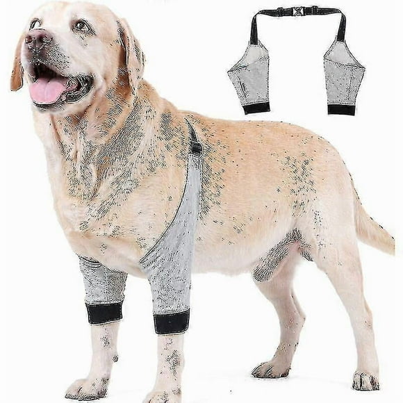 Dog Elbow Protector Adjustable Front Leg Sleeve Pet Operation Injury Recovery Protective Brace 1 Pair S