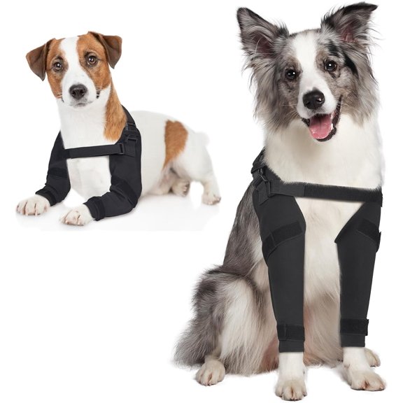 Supet Dog Elbow Brace Sleeve for Arthritis, Hygroma & Calluses, Adjustable Front Leg Support, Anti-Licking, Injury Recovery