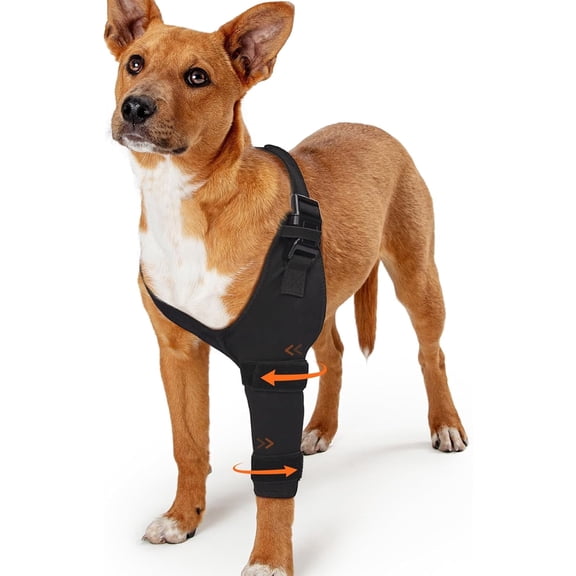 Supet Dog Elbow Brace Sleeve for Arthritis, Pressure Sores & Calluses, Breathable Adjustable Front Leg Support, Anti-Licking, Recovery